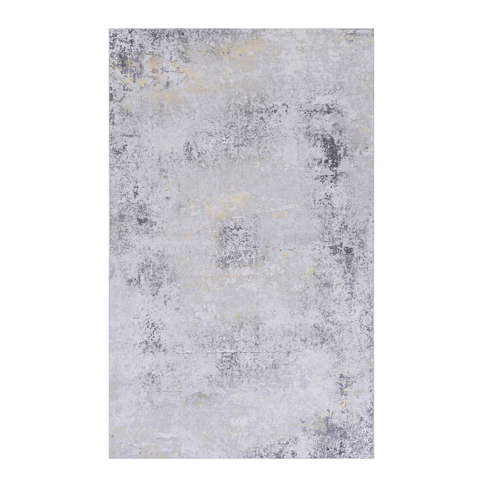 Maval Gray & Gold Washable Area Rug