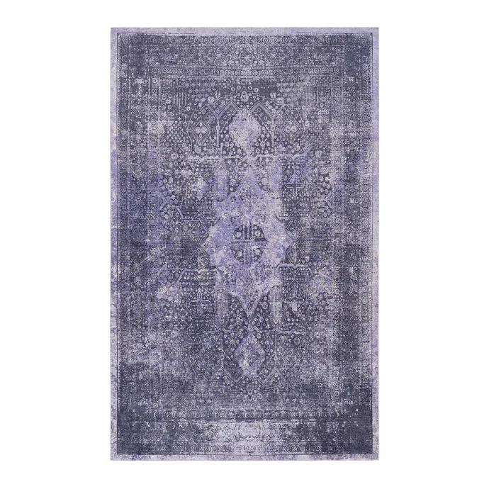 Maval Anthracite Washable Area Rug