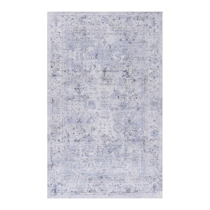 Maval Blue & Cream Washable Area Rug