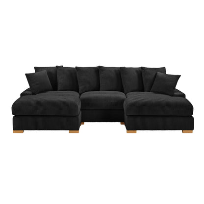 Azura Black Corduroy Modular Sectional