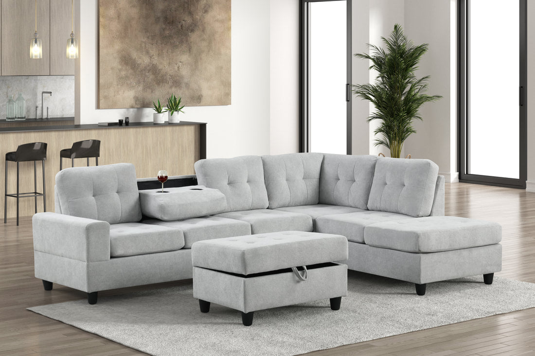 45Heights Reversible Sectional + Ottoman