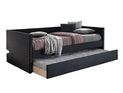 5321BK-SET CAMA SADIE DE TERCIOPELO NEGRO