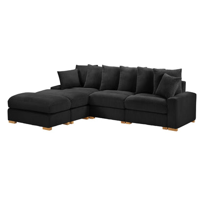 Azura Black Corduroy Modular Sectional