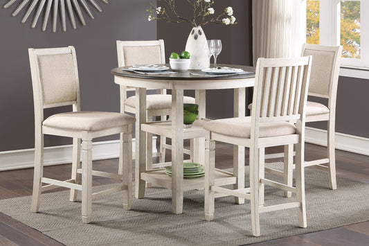 5800WH-36 Juego de comedor de 5 piezas de la colección Asher