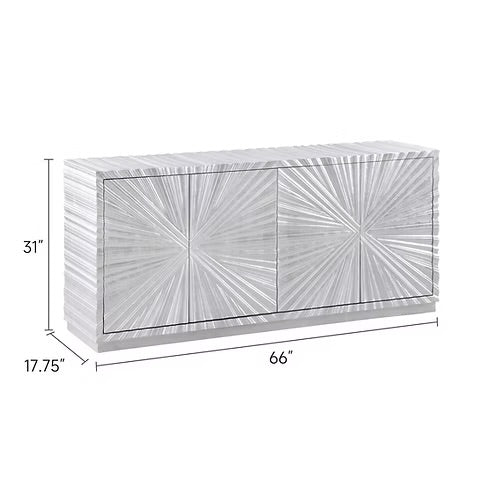 Selene Silver Leaf Console