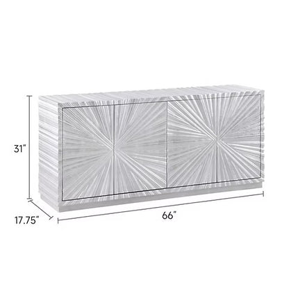 Selene Silver Leaf Console