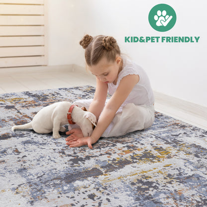 P-22103A-IVORY/BLUE-  Paya RUG