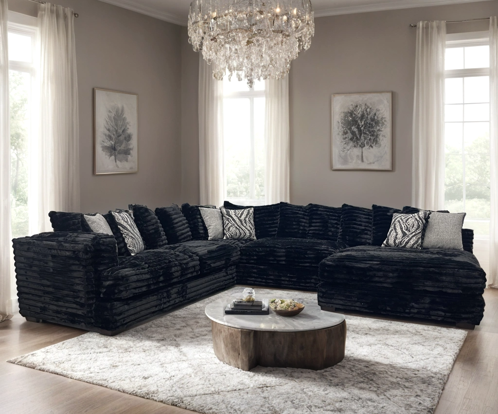 Clay Black - Oversized Sectional