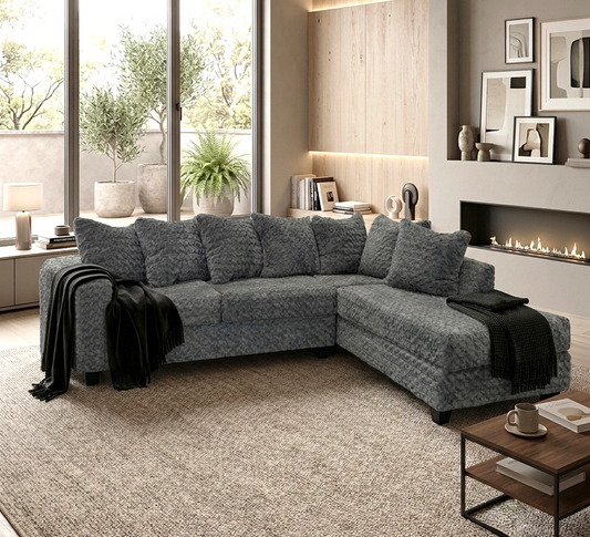Oslo L-Shaped Sectional – Charcoal