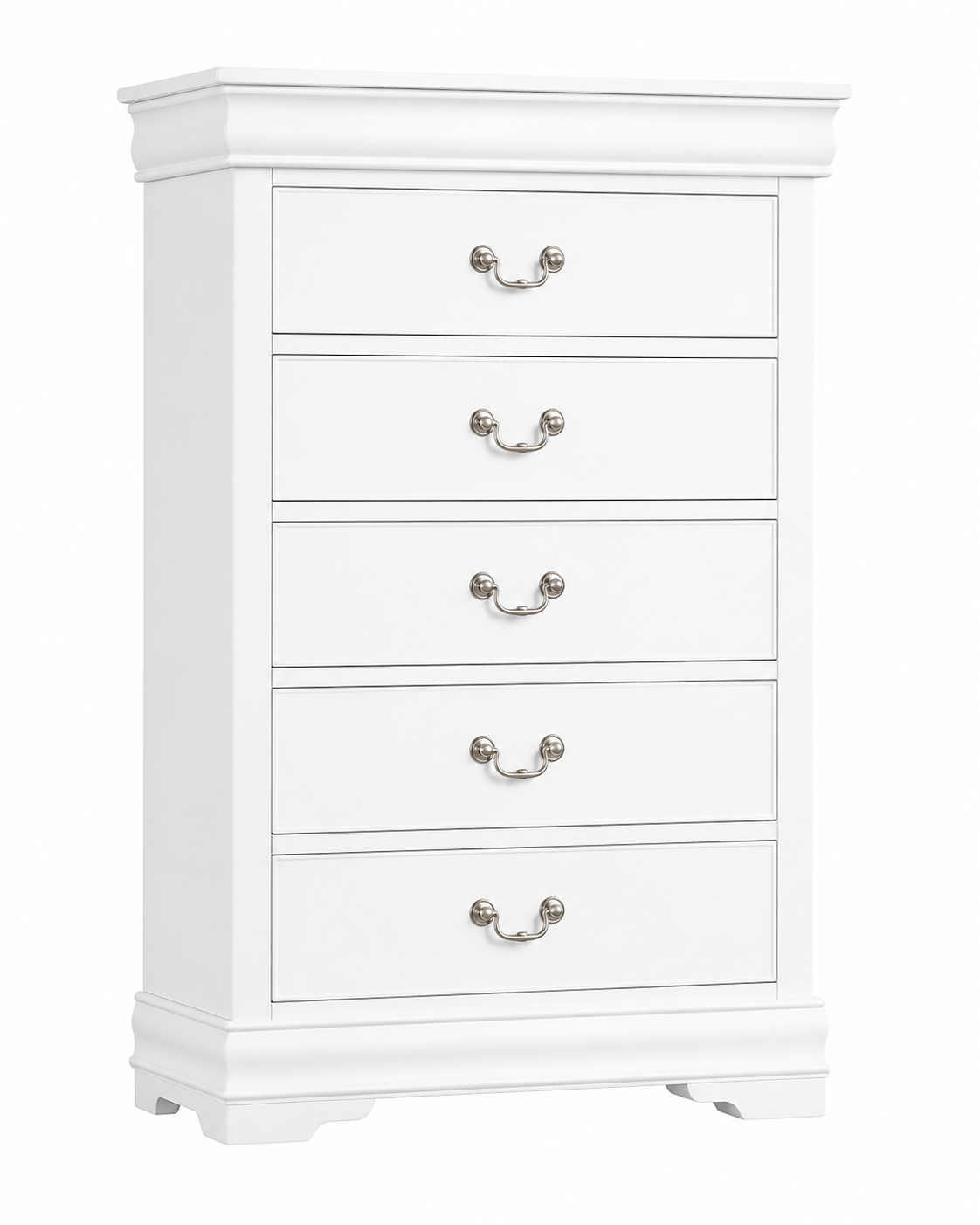 Louis Philippe White Chest of Drawers