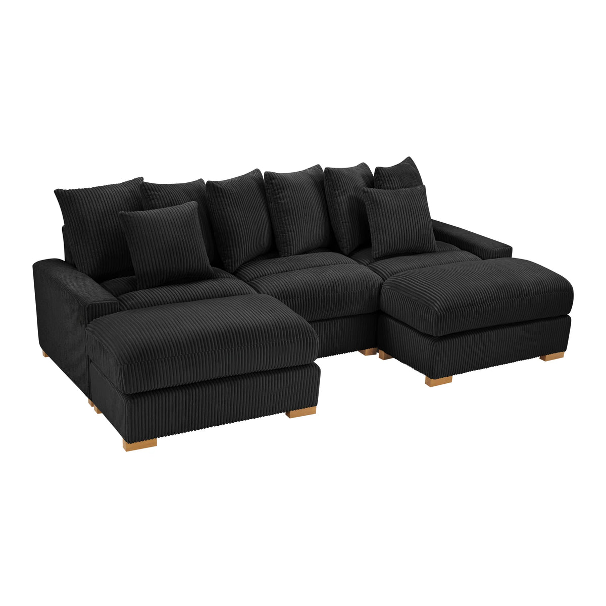 Azura Black Corduroy Modular Sectional