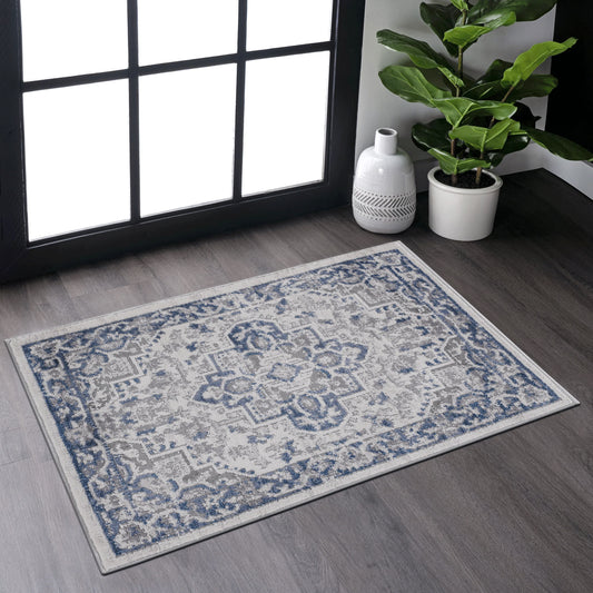Marfi Blue & Grey Indoor/Outdoor Area Rug