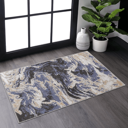 P-22109A-BLUE/IVORY Rug