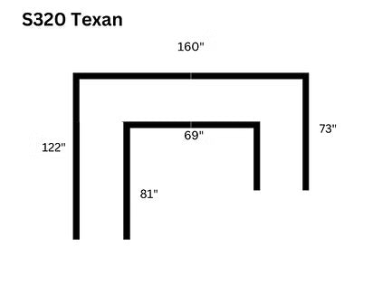 Texas 4pc Sectional  (Chocolate)