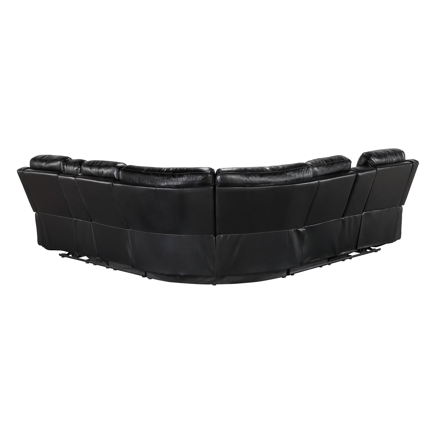 Cipher Collection 3-Piece Power Reclining Sectional in Black | LED, Bluetooth & Charging