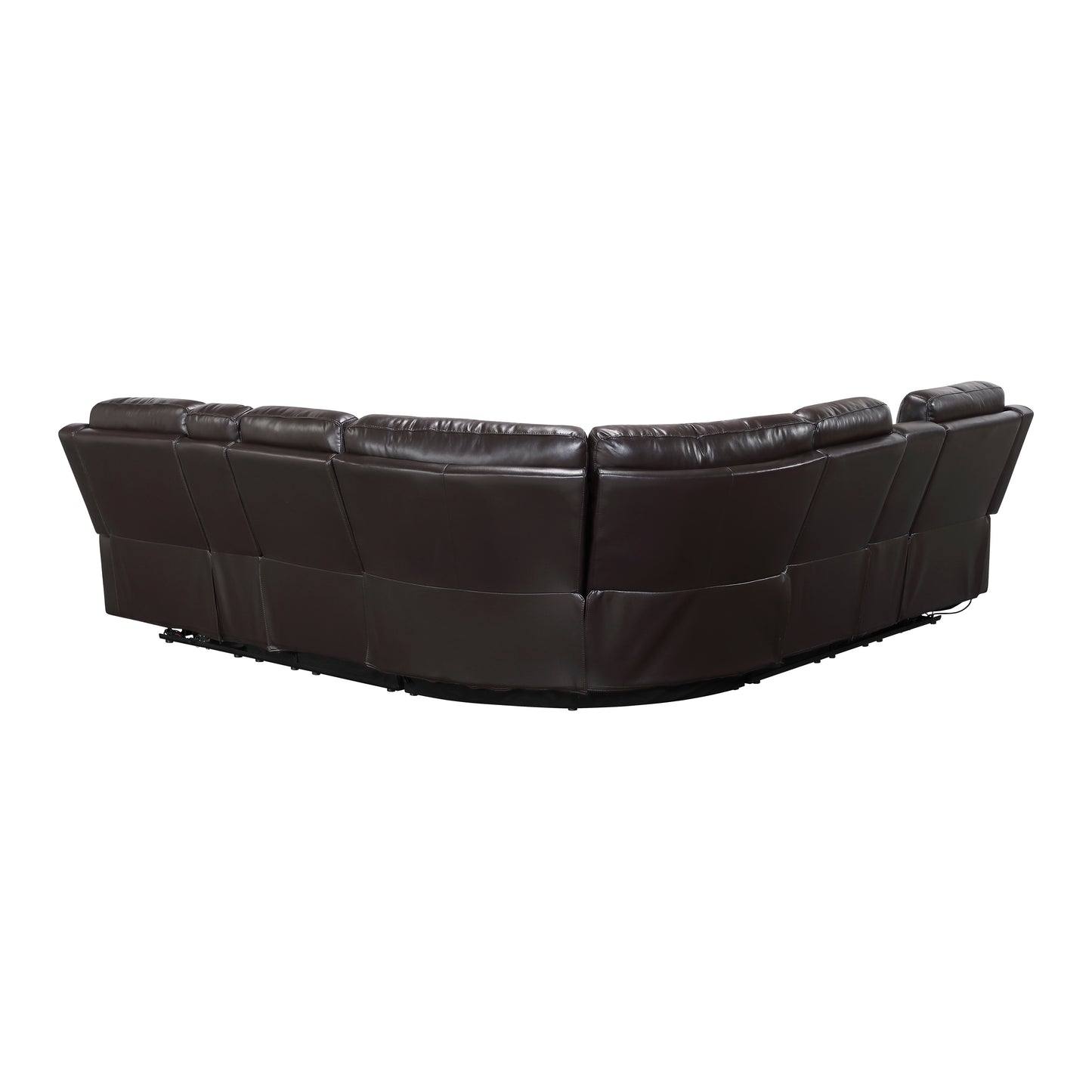 Cipher Collection 3-Piece Power Reclining Sectional – Dark Brown | LED, Bluetooth & Charging