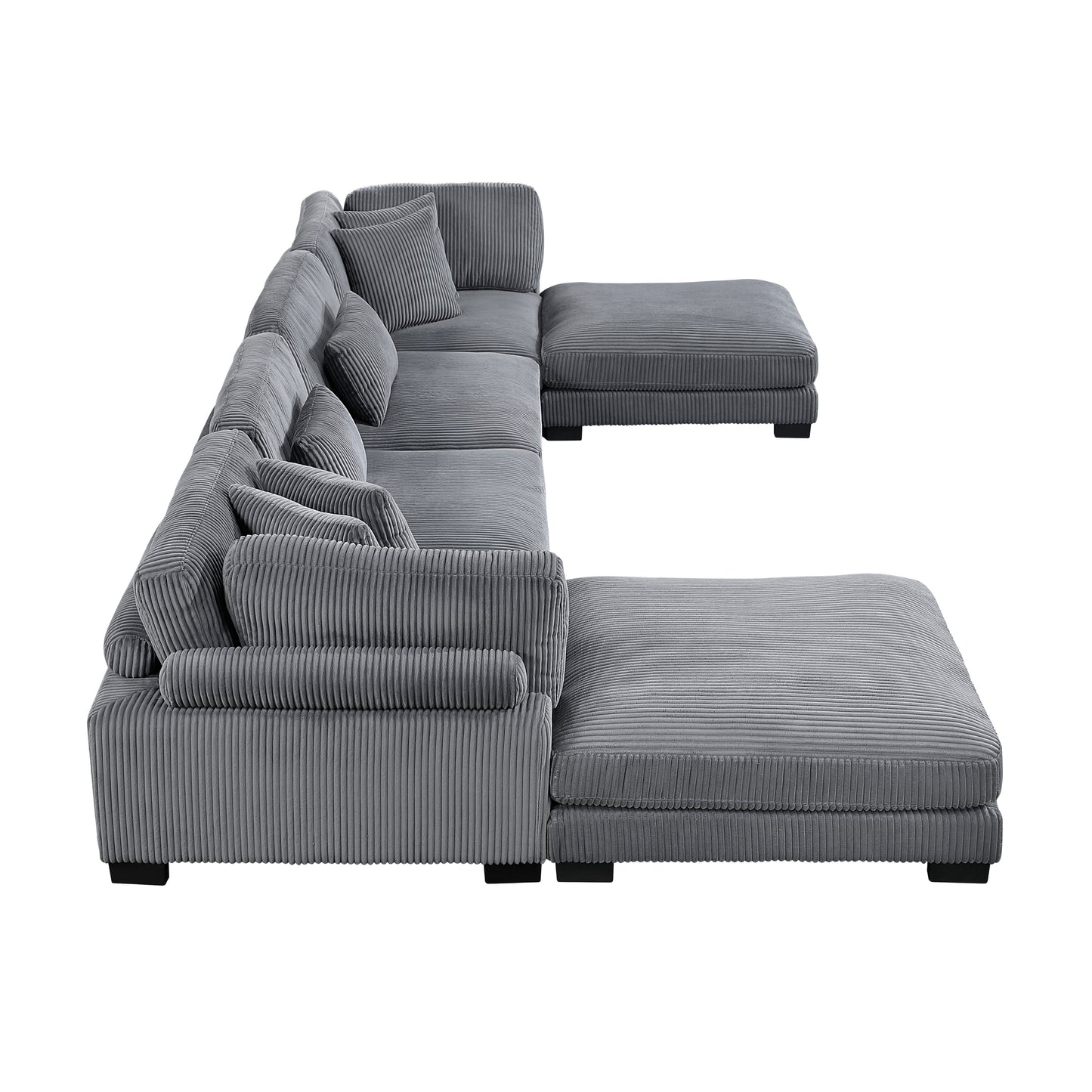 Traverse Collection 6-Piece Modular Sectional with Ottomans