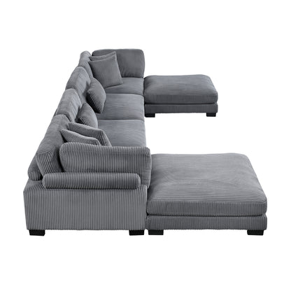 Traverse Collection 6-Piece Modular Sectional with Ottomans