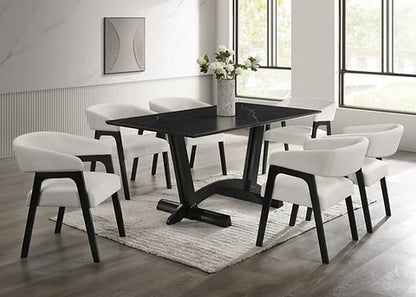 D1400 Nava (Black) 7pcs Dining Set