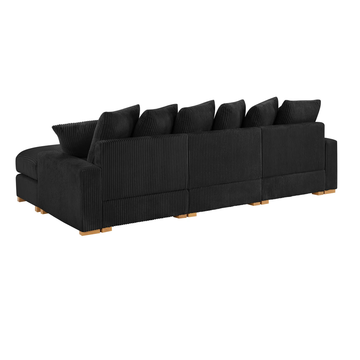 Azura Black Corduroy Modular Sectional