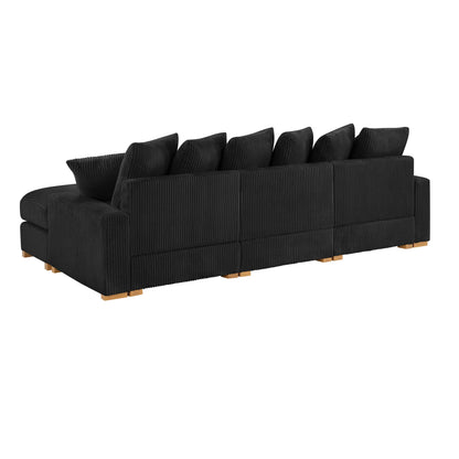 Azura Black Corduroy Modular Sectional