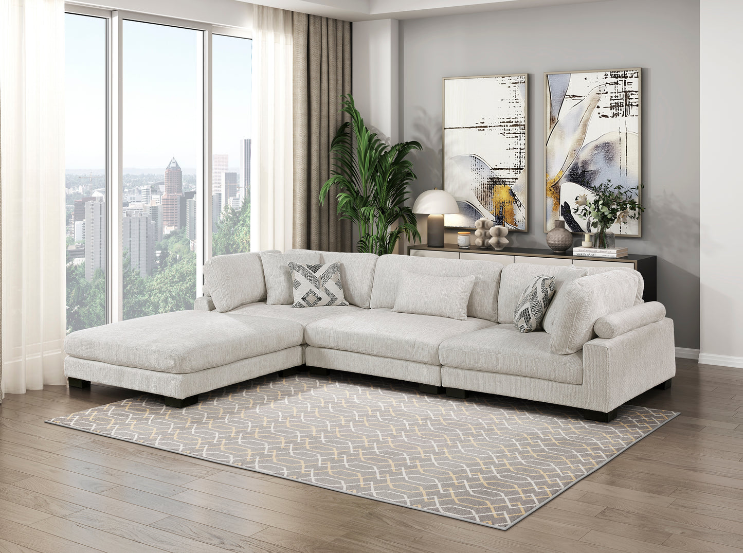 TinleyModular Sectional with Ottoman