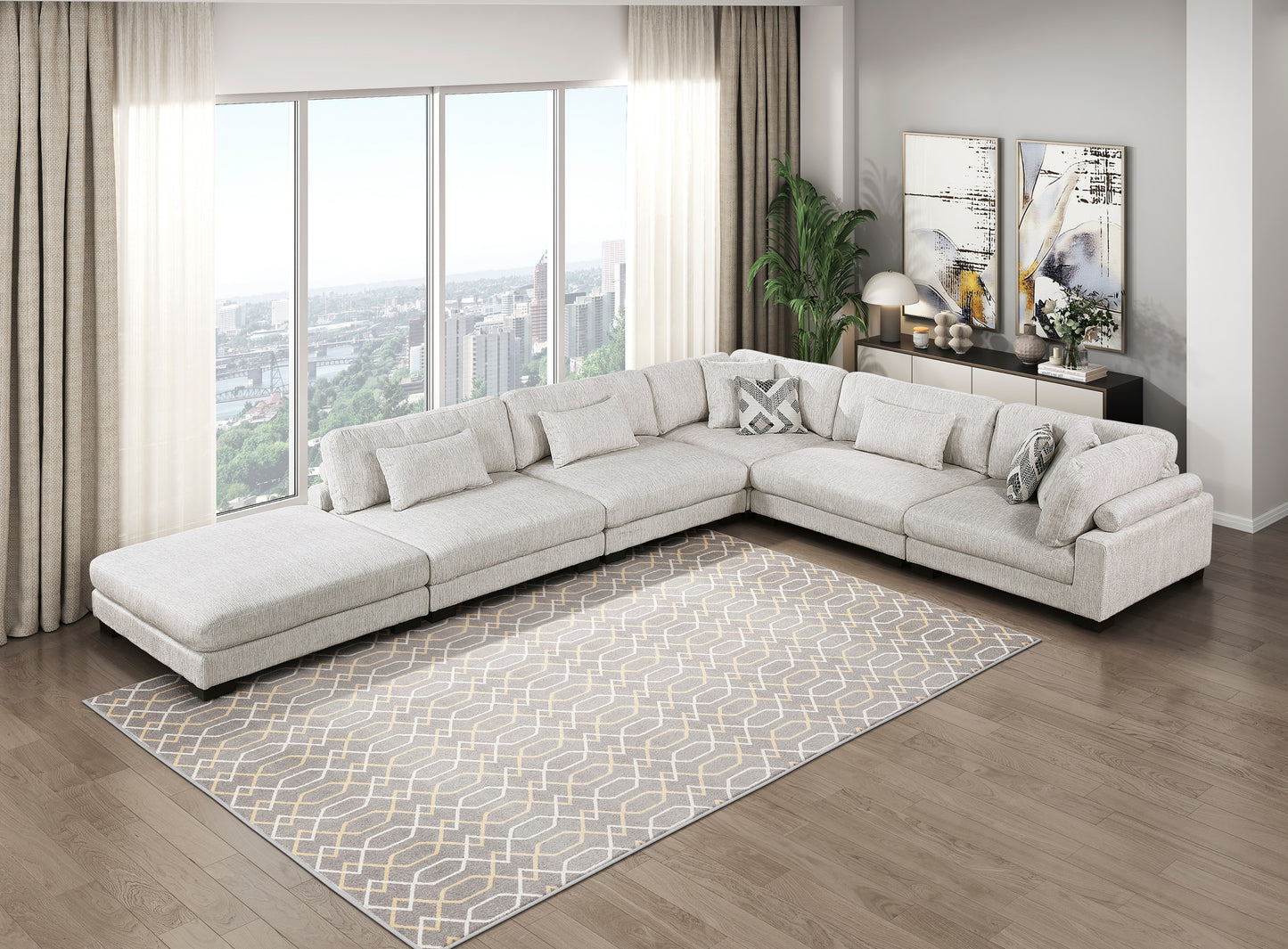 TinleyModular Sectional with Ottoman