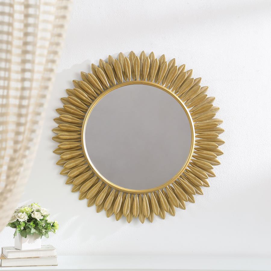 Espejo de pared Sunburst de Tuscany dorado