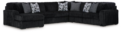 Midnight-Madness  4-Piece Sectional with left Chaise