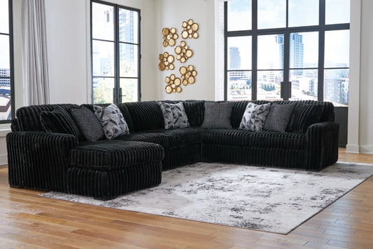 Midnight-Madness  4-Piece Sectional with left Chaise