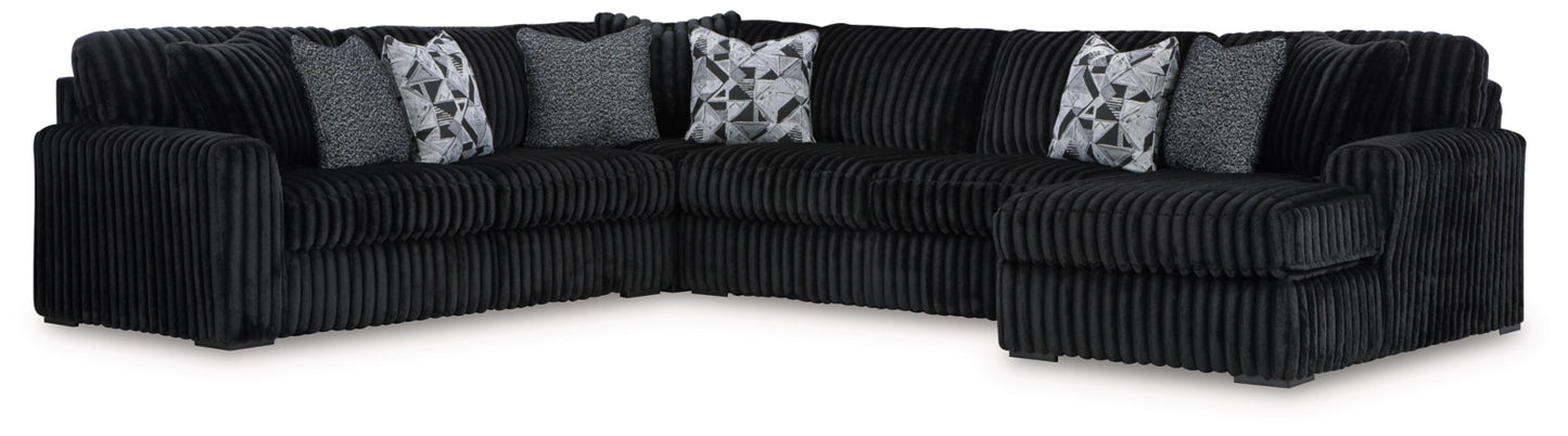 Seccional de 4 piezas Midnight-Madness con chaise longue (fecha de entrega estimada, 27/11/24)