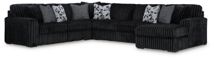 Seccional de 4 piezas Midnight-Madness con chaise longue (fecha de entrega estimada, 27/11/24)