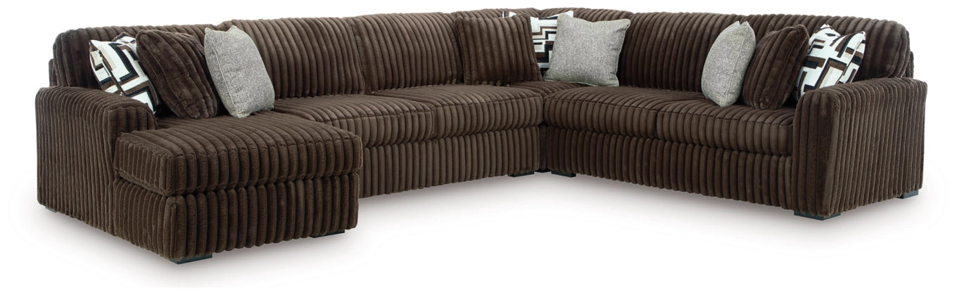 Midnight-Madness  4-Piece Sectional with left Chaise