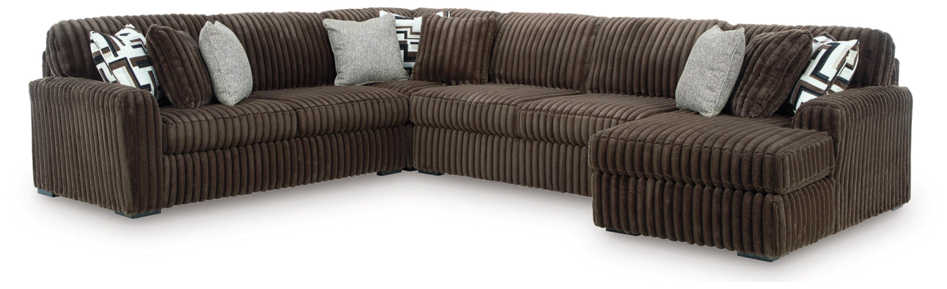 Seccional de 4 piezas Midnight-Madness con chaise longue (fecha de entrega estimada, 27/11/24)