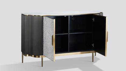 Solara Sideboard — Dark Silver | Sintered Stone Top