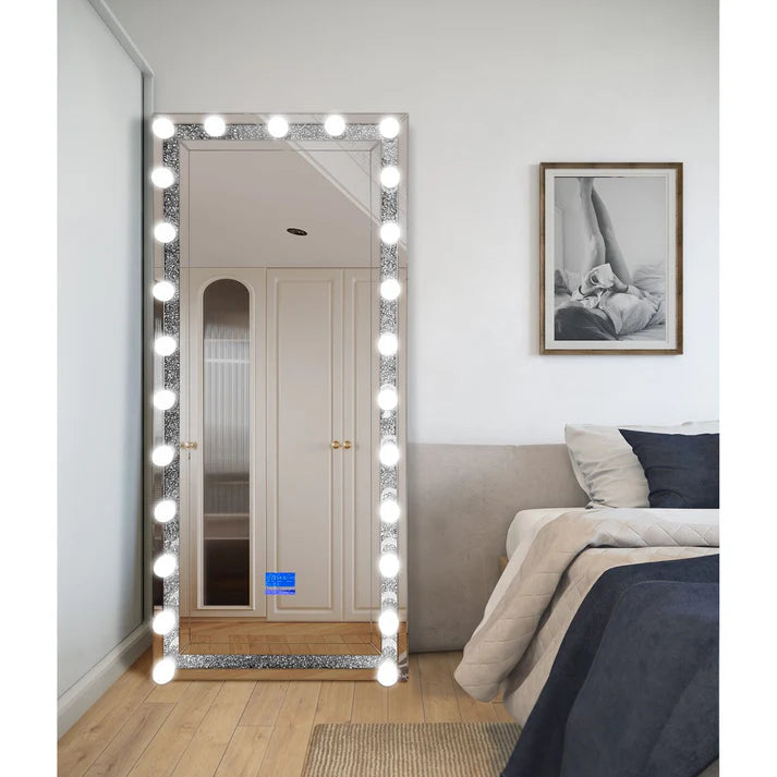 Hollywood Glam LED Bluetooth Standing Mirror