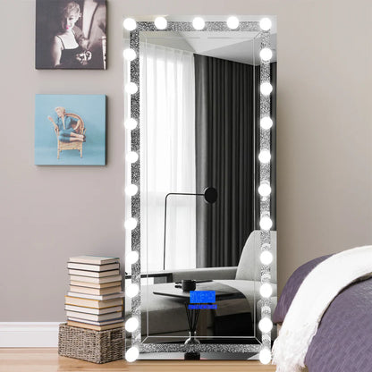 Hollywood Glam LED Bluetooth Standing Mirror