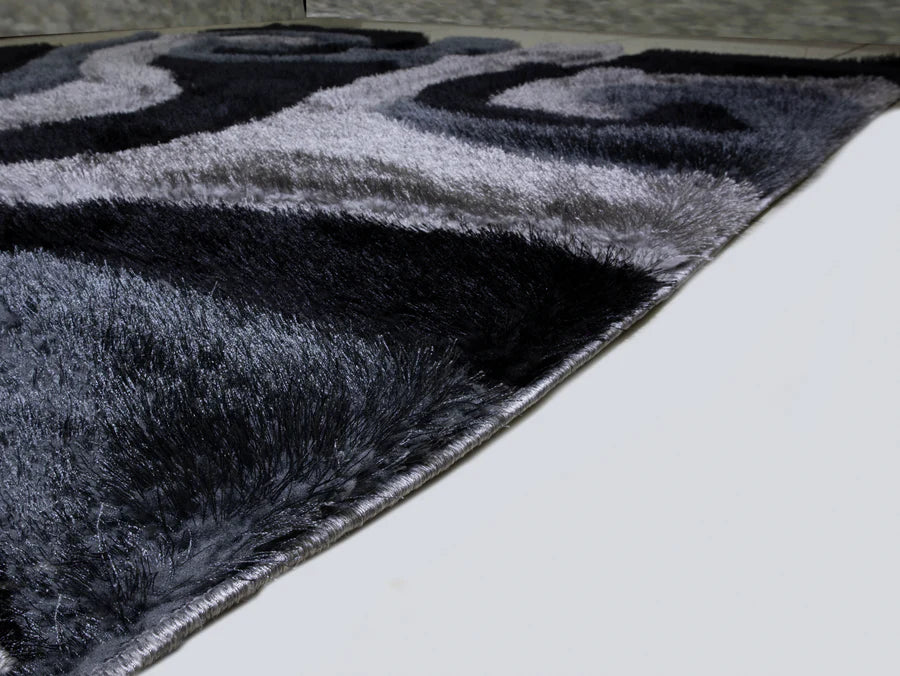 3D Shaggy GRAY Area Rug