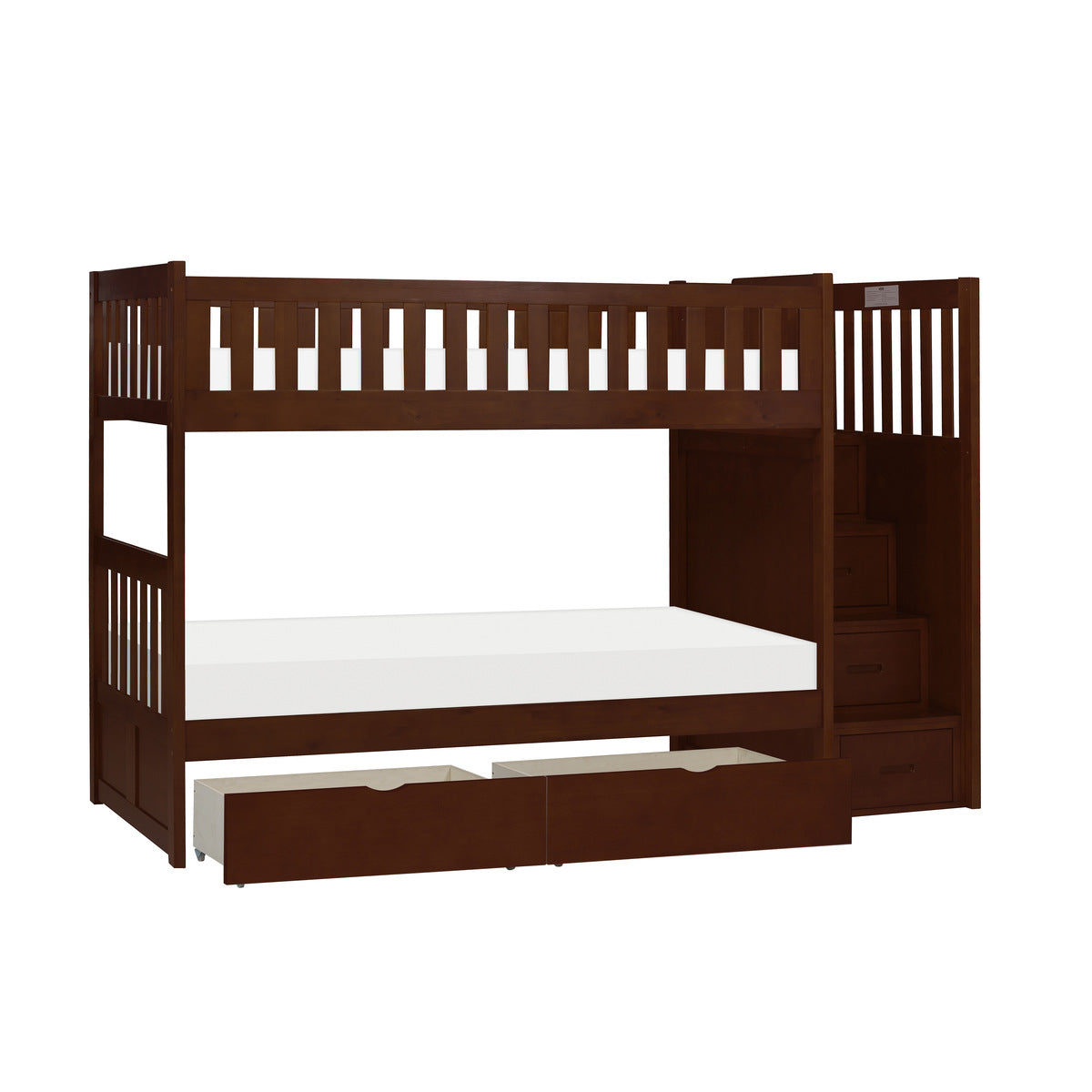 B2013SBDC-1*T Twin/Twin Step Bunk Bed with Storage Boxes