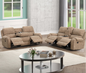 Titan1001-Latte OVERSIZED 2pc Reclining Set