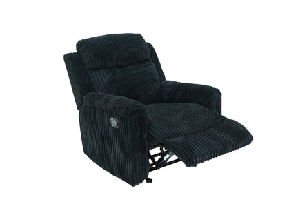 Grace 3-Piece Black Corduroy Reclining Living Room Set