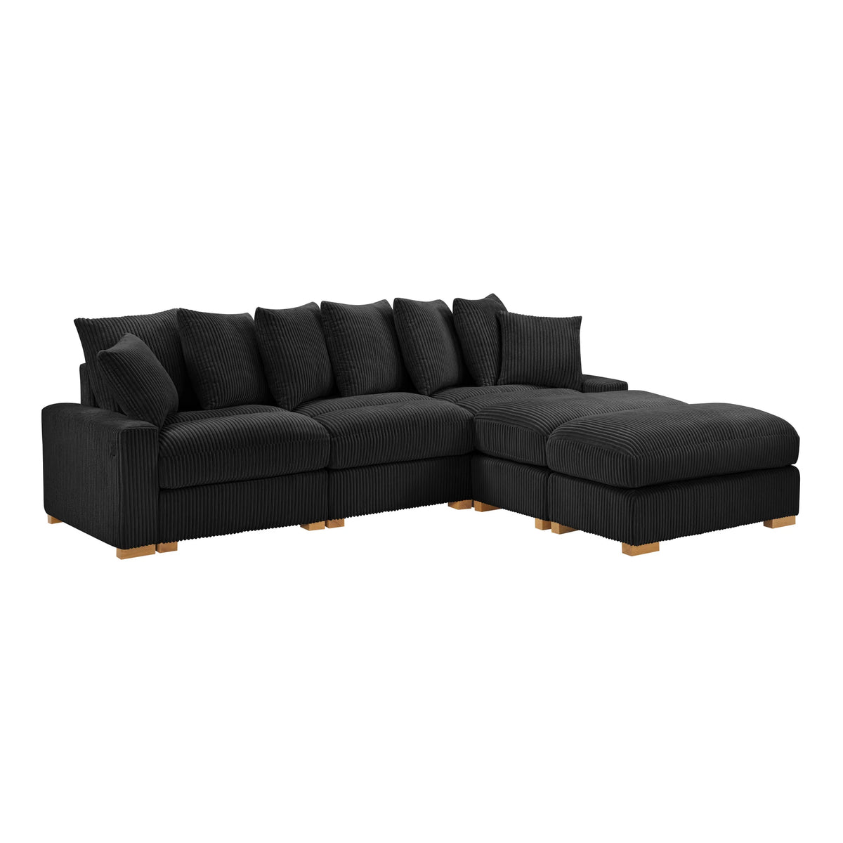 Azura Black Corduroy Modular Sectional