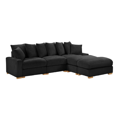 Azura Black Corduroy Modular Sectional