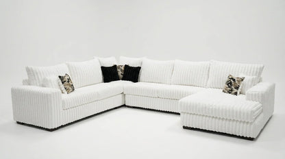 Texas Sectional | Eggshell | Oversized Chaise Sectional
