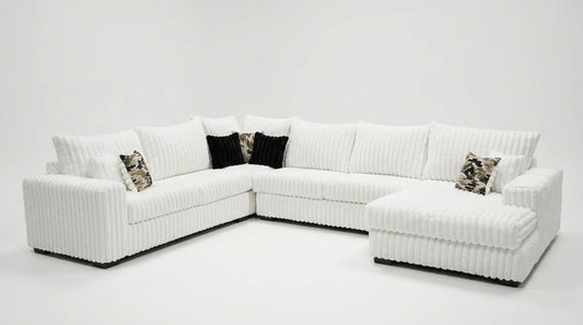 Texas Sectional | Eggshell | Oversized Chaise Sectional