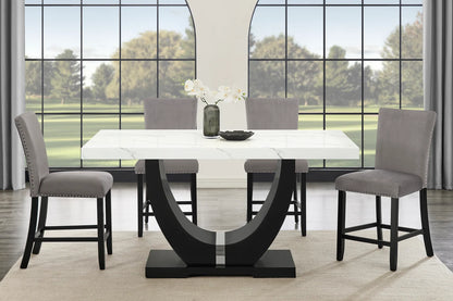 Larry 7-Piece Counter-Height Dining Set | Gray & White
