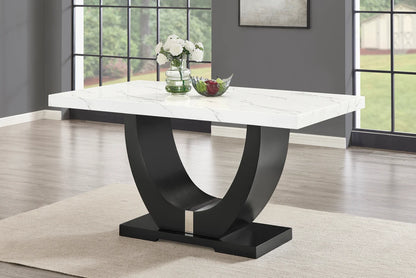 Larry 7-Piece Counter-Height Dining Set | Black & White