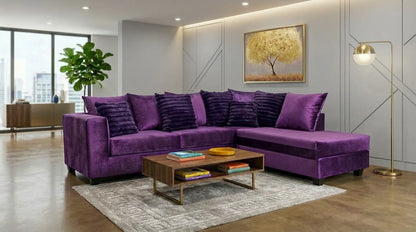 Kora Purple Velvet Sectional