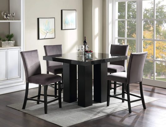 CAMILA 5PC DINING SET BLACK