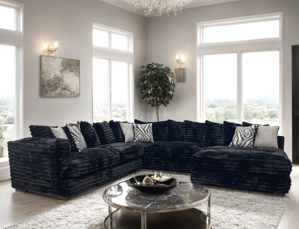 Clay Black - Oversized Sectional